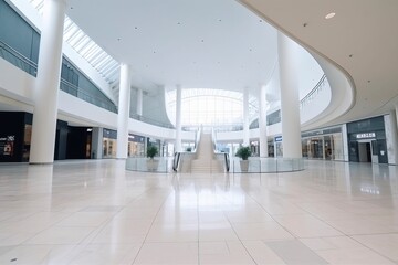 Shopping Center Interior Space.AI technology generated image