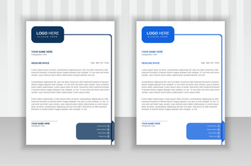 Attractive and bright letterhead design template for professional business.