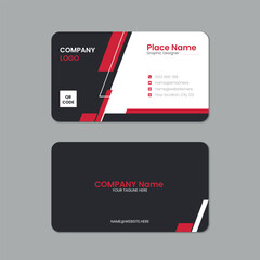 Professional business card, Printable horizontal and Vertical double sided corporate visiting card template