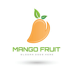 Mango in flat style. Mango vector logo. Mango icon.