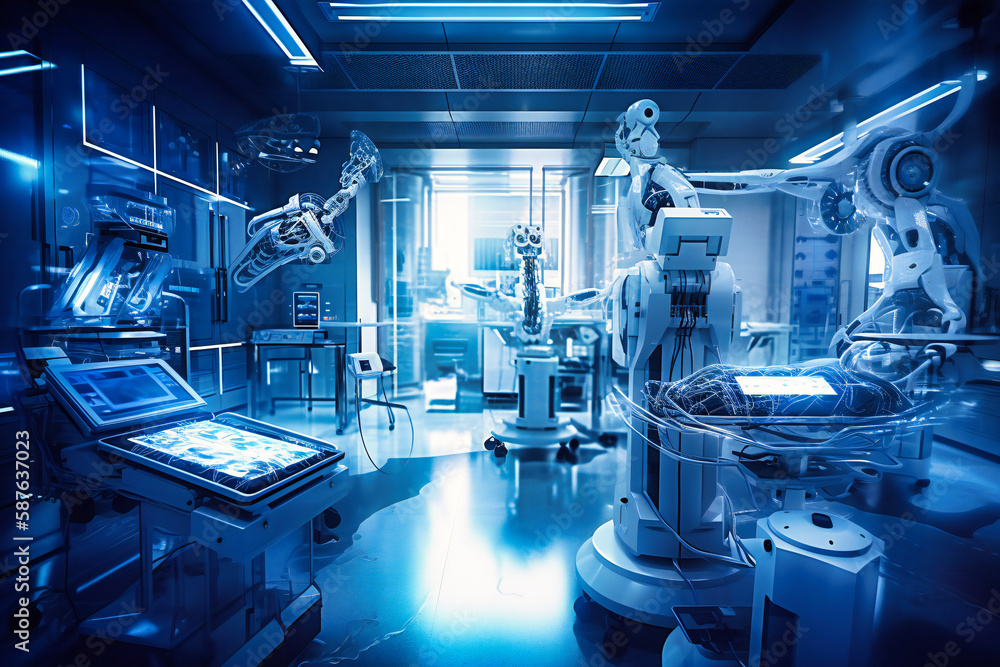 Poster robotics and artificial intelligence play a vital role in modern healthcare, allowing doctors to per