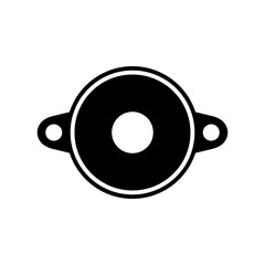 buzzer icon in glyph style on white background