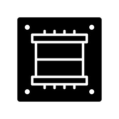 transformer icon in glyph style on white background