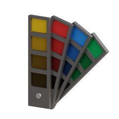 3d rendered color picker paper perfect for design project