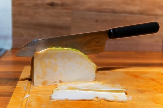 a knife that cuts a rutabaga
