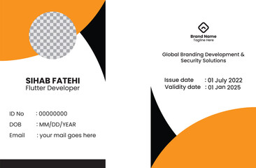 Id card design, visiting card design, id card template design