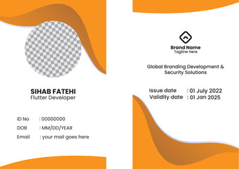 Id card design, visiting card design, id card template design