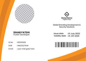 Id card design, visiting card design, id card template design