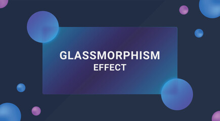 Glassmorphism layout template, blurred banner design, realistic glass blurred effect with set of transparent, vector illustration
