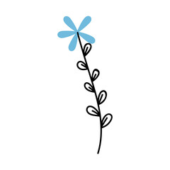 Hand drawn floral doodle