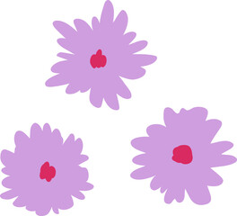 Flower cute hand drawn element clipart , summer vivid blossom floral clipart drawing PNG 