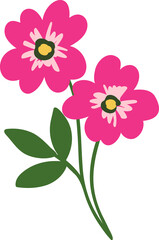 Flower cute hand drawn element clipart , summer vivid blossom floral clipart drawing PNG 