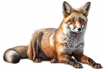 Fototapeta premium red fox vulpes 4 years old