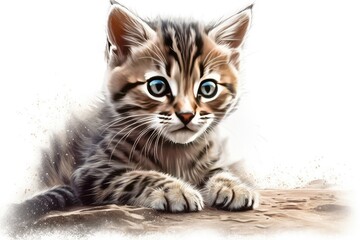 Obraz premium british kitten isolated on white