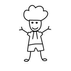 hand drawn kid character