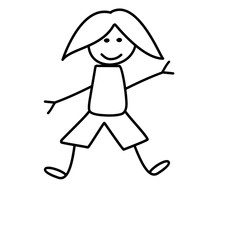 hand drawn kid character