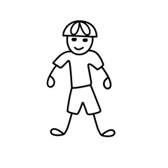 hand drawn kid character
