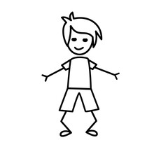 hand drawn kid character