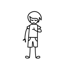 hand drawn kid character