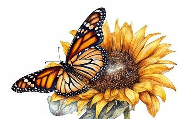 monarch butterfly on a sun flower