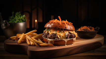 hamburger and fries | Generative AI