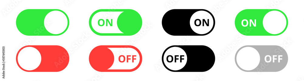 Poster toggle switch buttons. on and off toggle switch buttons. switch toggle buttons on off.