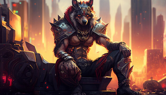 A badass alluring playful cybernetic wolf hot hd wallpaper