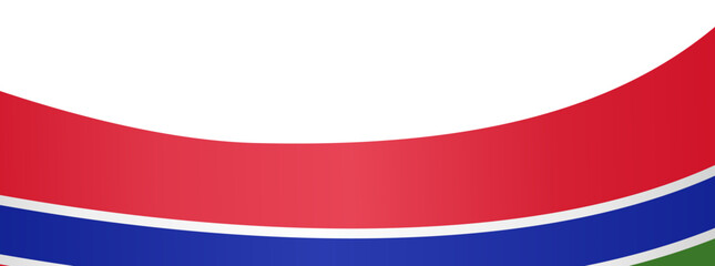 Gambia flag wave isolated on png or transparent background
