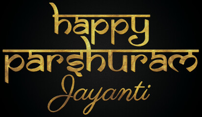 Happy Parasuram Jayanti, Bhagwan Parasuram golden Hindi calligraphy design banner