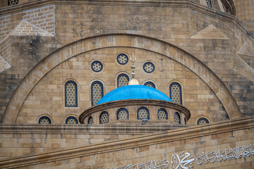Architectural details at Muhammad Al-Amin Mosque in Beirut, Lebanon.