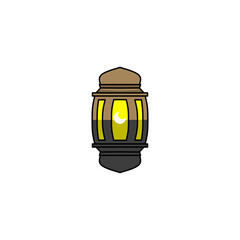 Islamic lantern icon, illustration of a lantern with an elegant concept, suitable for Ramadan and Eid designs
