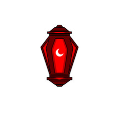 Islamic lantern icon, illustration of a lantern with an elegant concept, suitable for Ramadan and Eid designs
