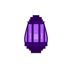 Islamic lantern icon, illustration of a lantern with an elegant concept, suitable for Ramadan and Eid designs
