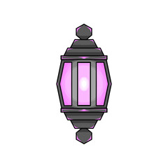 Islamic lantern icon, illustration of a lantern with an elegant concept, suitable for Ramadan and Eid designs
