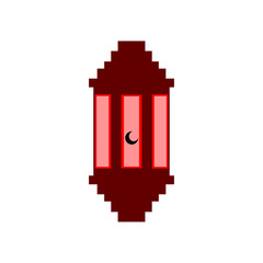 Islamic lantern icon, illustration of a lantern with an elegant concept, suitable for Ramadan and Eid designs
