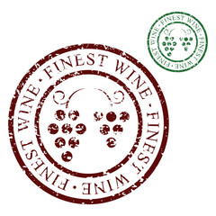 Finest wine grunge rubber stamp, isolated on white background, vector illustration.