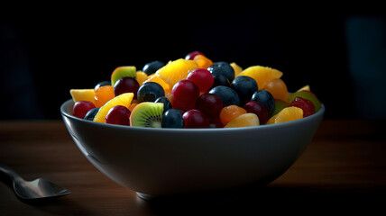 Fruit salad in a bowl. Vibrant Fruit Blend A Healthy Treat