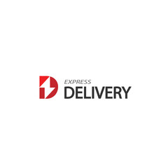 Fototapeta premium D logo delivery express letter icon symbol