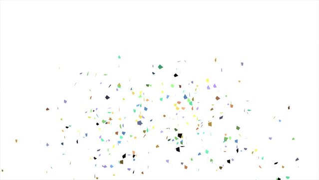 Multicolored Confetti Explosion Animation. Celebration Concept. 