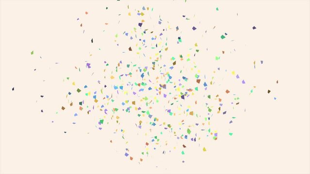 Multicolored Confetti Explosion Animation. Celebration Concept. 4K