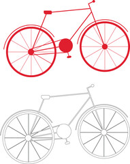 Fototapeta na wymiar Set of bicycles. Vector bicycle icon