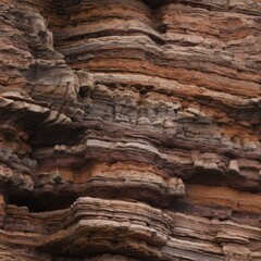 Cliff Face in Sedimentary Rock with Strata Seamless Texture Repeating Pattern [Generative AI]