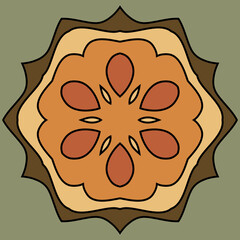 Retro Groovy 1970s Vintage Abstract Decorative Design Graphic Background