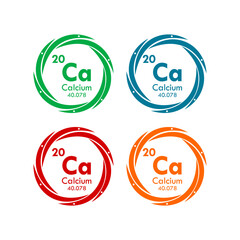 calcium icon set. vector template illustration  for web design