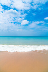 Beach sea in sunny at summer time Beach sea. without tourism