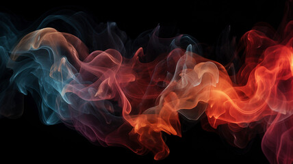 Obraz premium abstract wallpaper vibrant flames and smoke