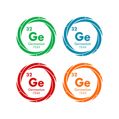 germanium icon set. vector template illustration  for web design