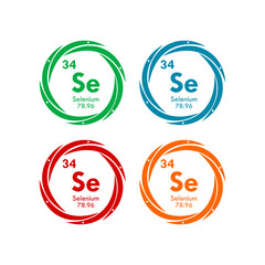 selenium icon set. vector template illustration  for web design