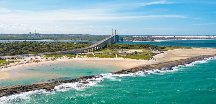Foto aerea da Ponte Nerton Navarro em Natal no Rio Grande do Norte