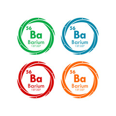barium icon set. vector template illustration  for web design